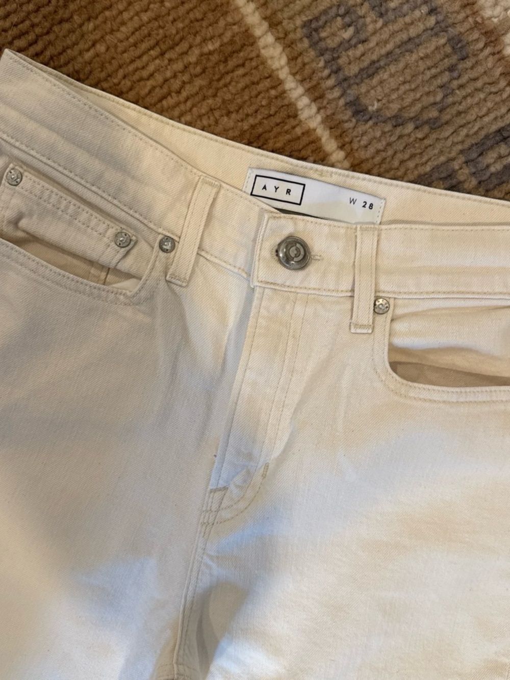 AYR The Secret Sauce Jeans in Light Cream
